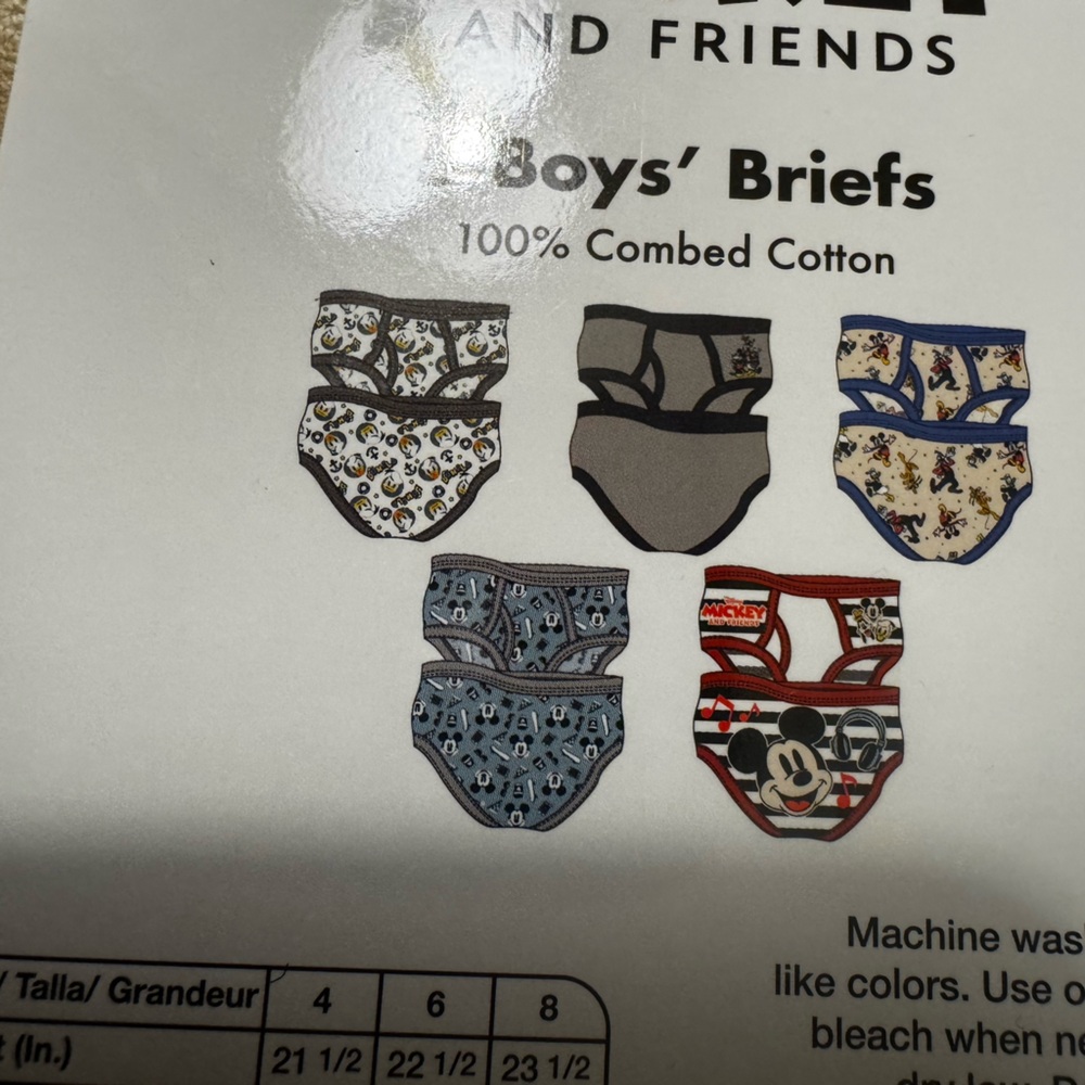 Disney Mickey and Friends Briefs - 5 Pairs - Picture 2 of 4